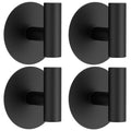 Bntuk Wall Towel Hooks, Adhesive Hooks for Coat Waterproof Shower Hooks - color: Black, size: 4 Pack