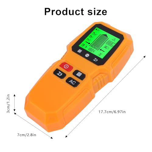 Stud Finder Wall Scanner with HD LCD Display - Portable Precision Detection for Wood, Metal & Live Electrical Wires, Advanced Wall Scanning Tool