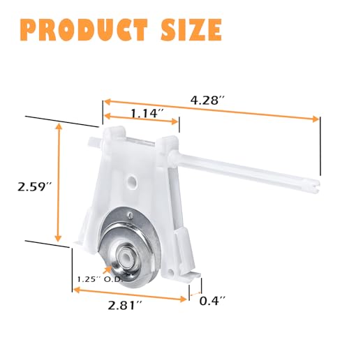 Gliding Screen Door Roller Assembly Fits for Andersen Upper #1997063 & Lower #1997310 (1991 to Present), 1-1/4" Nylon Concaved Wheels, Edge Adjustable (2 Pairs) (‎Lower Screen) - color: ‎Lower Screen