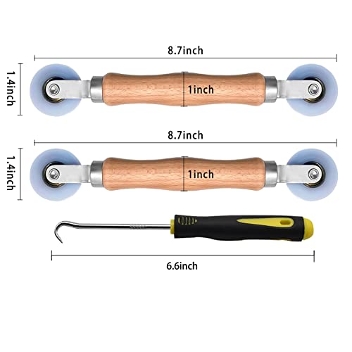 BAYTORY 3Pcs Screen Rolling Tool Kit for Installing Door Mesh Screens Window - style: Nylon