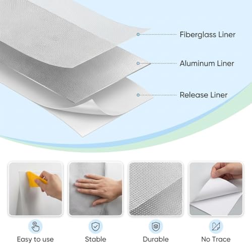16Pcs Drywall Repair Kit, 4/6/8 Inch Self Adhesive Aluminum Mesh