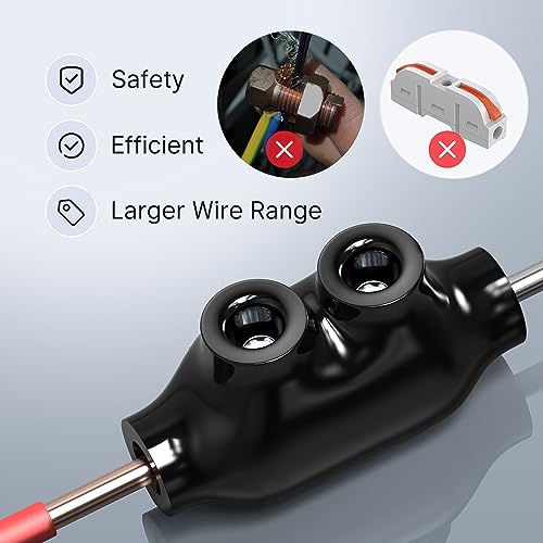 RVBOATPAT 5 Pack Insulated Inline Splice Connector 2-14 AWG Aluminum to Copper Wire Connectors 5/32" Slotted Allen Hex Insulated Cable Connectors - color: 2-14 AWG
