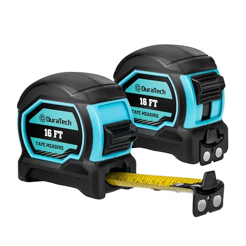 DURATECH 16FT Magnetic Double-Sided Tape Measure, Easy Read Measuring Tape - size: 16 FT, style: 2 Pack