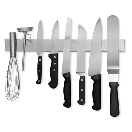 Modern Innovations 16 Inch Stainless Steel Magnetic Knife Bar with Multi-Purpose Functionality as a Knife Holder, Knife Strip, Magnetic Tool Organizer, Art Supply Organizer & Home Organizer - size: 16 Inch