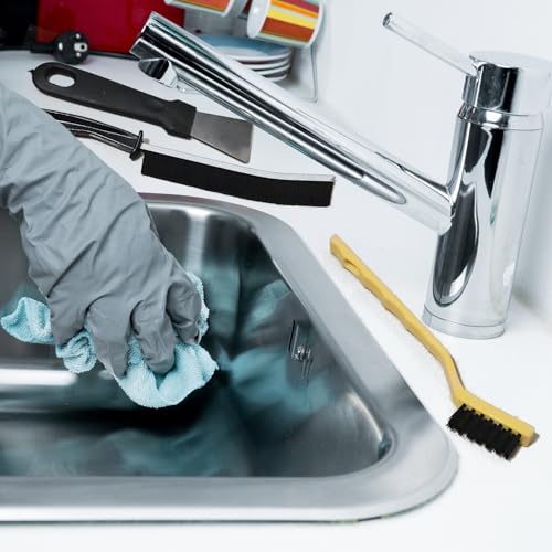 7 Pcs Multi-Purpose Crevice Cleaning Brush Tool for Stubborn Kitchen Grease Stains, Bathroom Crevices, Window Gutters, Tiles and Faucets