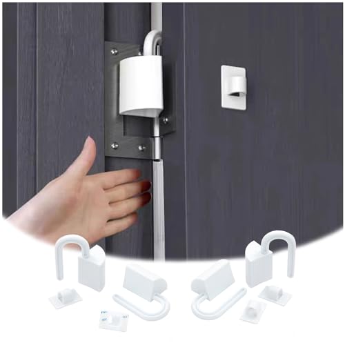 4 Set Door Hinge Guard for Baby's Fingers, Safe Finger Protector for Door Stay Open, Baby Proofing Catch Door Stopper, Anti-Pinch Door Locks Guard for Children Kids (White)