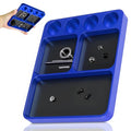 Magnet Tool Tray Aluminum Alloy Screw Tray with Tool Holder RC Parts Fixing for 1/10 RC Cars, Drones, Phone, Computer, Eyeglass, Electronic Multi-Compartment Anti-Loss Organizer Storage Box(Blue) - color: Blue