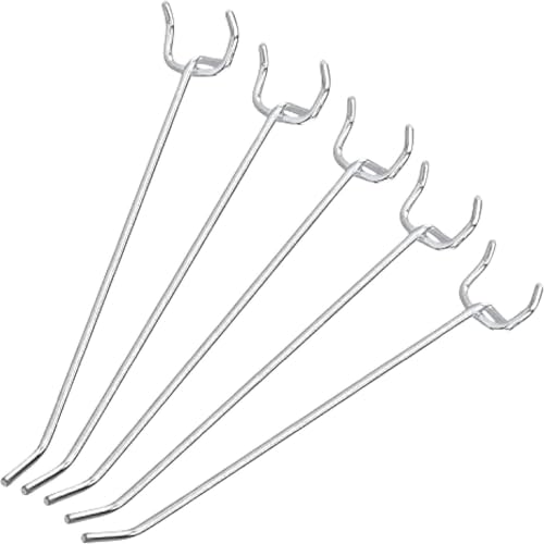 Neiko 53102A 6” Pegboard Hook Organizer Kit, 50 Pack, Hanging Hooks Set for Garage Organization, Great for Wall Hanging and Shelving, Tool Storage, Craft Organizing - size: 6" Pegboard Hooks (50 Pack)