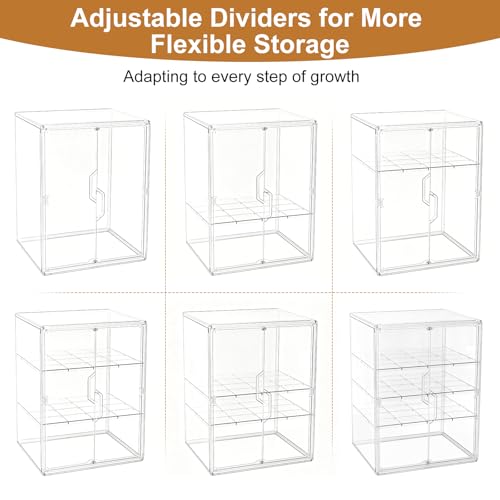 ERTIUANIO Baby Bottle Organizer for Countertop Cabinet Storage - size: X-Large, style: 4-Tier Double-Door