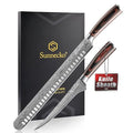 Sunnecko BBQ Carving Knife Set,Slicing and Boning Knife for Meat Cutting - color: 12 inch Carving Knife with 7 inch Boning Knife
