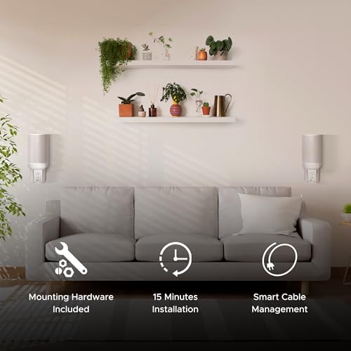 Sound Bass ERA100 Shelf Wall Outlet AC, White, Plug Mount Organizer - color: White