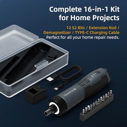 iFu Cordless Electric Screwdriver Kit, 3-Speed 3.5N.m Power Tool