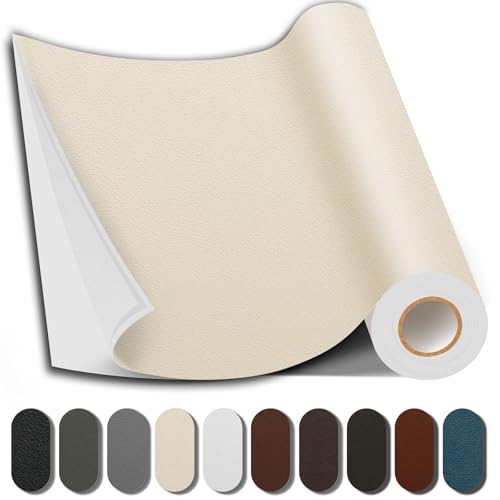 Shagoom Leather Repair Kits, Large Vinyl Repair Patch for Couches Furniture - color: Beige, size: 3.5X79 inch