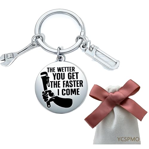 Plumbing Gifts for Men Plumber Appreciation Gifts for Plumber Ideal Plumbers Gift Keychain Gift for Husband Boyfriend Dad Retirement Valentine’s Day Christmas Birthday Coworkers Present