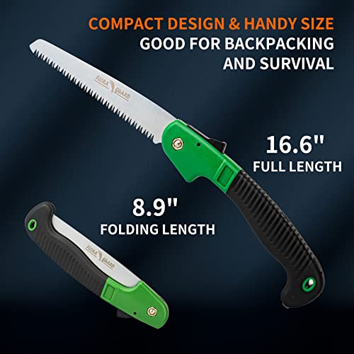 FLORA GUARD 7.7-Inch Folding Hand Saw - color: Green, size: 7.7 Inch