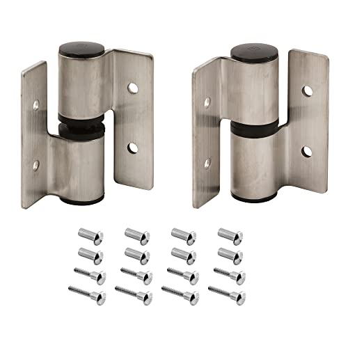 Prime-Line Surface Mount Hinge Set, Stainless Steel, RH/IN & LH/OUT