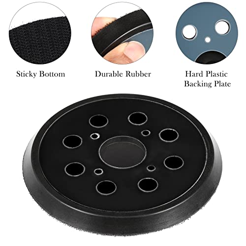 Mudder 2 Pcs 5 Inch 8 Hole Hook and Loop Orbital Sander Replacement Pad