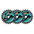 Wood Cutting Disc 3 Inch 3pcs - 24T TCT Carbide Tipped Teeth Compact Circular Saw Blade with 10mm Arbor, General Purpose for Cuttting in Wood Plastic and Composite Materials - size: 75mm