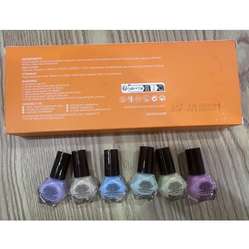 modelones Quick Dry Nail Polish Set, 6 Colors Macaron Pastel Pink - color: A07-Macaron