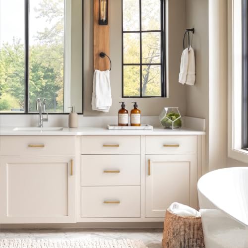 10 Pack 3.75 Inch Brushed Antique Brass Cabinet Pulls, Kitchen Hardware - color: Brushed Antique Brass, size: 3.75"/96MM Hole Center, style: 10 Pack