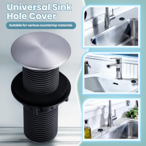 Kitchen Sink Hole Cover, Nickel Faucet Hole Cover - color: Nickel