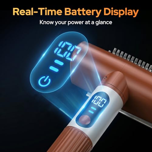 𝑵𝒆𝒘𝒆𝒔𝒕-𝑮𝒆𝒏 Electric Grill Brush, BBQ Grill Cleaner with Digital Display, Variable Speed Cordless Rotary Grill Brush, Replaceable Heads Grill Cleaning Brush for Barbecue Grates - size: GB-01