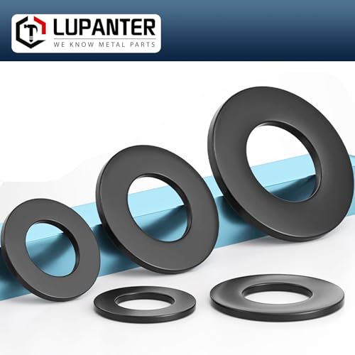 5/16" Black Flat Washers 50 Pack Made of 18-8 (304) Stainless Steel Metal Washers for Screws - color: Black, size: 5/16"