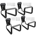 Hose Holder Stand Wall Mount, 4Pcs Heavy Duty Garden Hose Hanger Reel - color: 4Pack-Black
