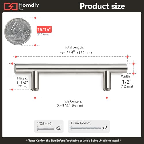 homdiy 96mm Cabinet Handles Drawer Pulls - HD201SN Cabinet Hardware Brushed Nickel Cabinet Pulls 15 Pack Modern Cupboard Handles for Kitchen Cabinets - color: Brushed Nickel, size: 3-3/4in hole centers