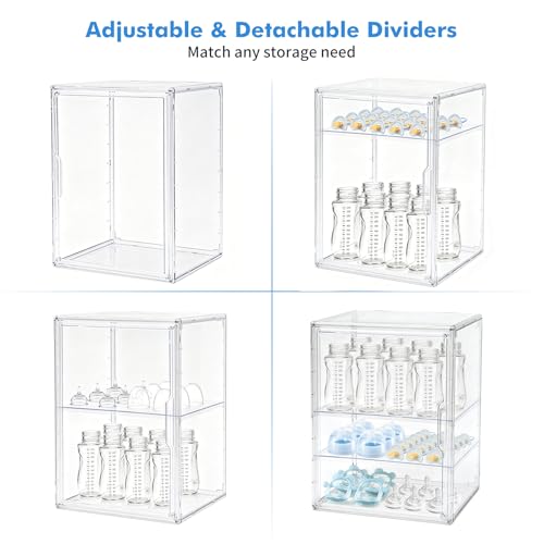 Upgraded Baby Bottle Storage Organizer for Countertop Cabinet, Thickened - size: Large