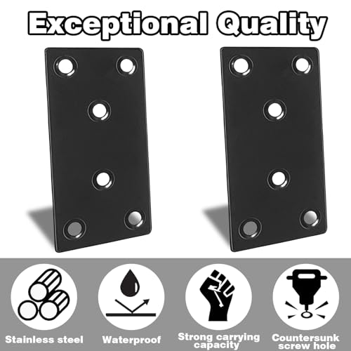 35‑Pack Flat Metal Brackets, 3.12" 304 Stainless Steel Brackets - size: 35PCS-3.15'' Flat Plates
