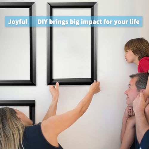 Art3d Pre-Cut Wall Molding Set of 6 pcs, 3 Top 3 Bottom, Black - color: Black: Style 1
