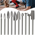 10PCS Wood Carving Drill Bits Set for Dremel Engraving Bits for Wood - style: 【10 PCS】5 Shapes