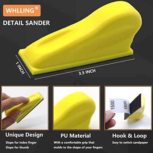 Micro Zip Detail Sander 70PC Sandpaper-Grit 400 600 800 1000 1500 2000 3000 - style: Black 400-3000 Grit