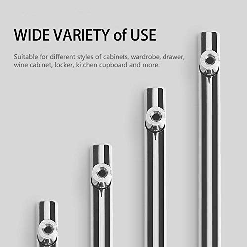 Probrico 30Pack 3-3/4 Inch Polished Chrome Cabinet Pulls, 6 Inches Total Length, Stainless Steel Kitchen Cabinet Hardware, Chrome Drawer Pulls - color: Polished Chrome, size: hole center 3-3/4"