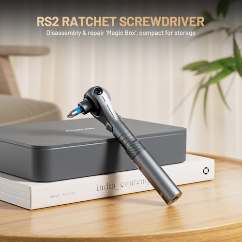 ATuMan 40 in 1 magnetic ratchet screwdriver set with Detachable Handle, 180° Ratchet Head, 45-Tooth Mechanism, Magnetic Tool Kit with Case for Computer, Electronics Repair, Ideal for Home, DIY - style: RS2- 40 in 1