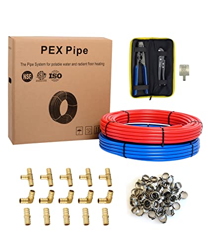 EFIELD 1/2 Inch 2 x100 ft Pex-b Pipe/Tubing(200 Ft) (All in One) - size: 1/2 Inch 2x100 ft All In One