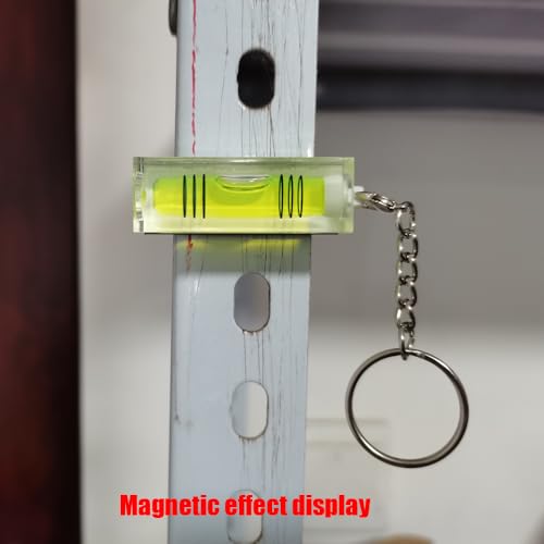 2 high-precision mini three line bubble level gauges, small household key hanging chain level ruler (magnetism, 44x15x17mm) - size: 44x15x17mm, style: magnetism
