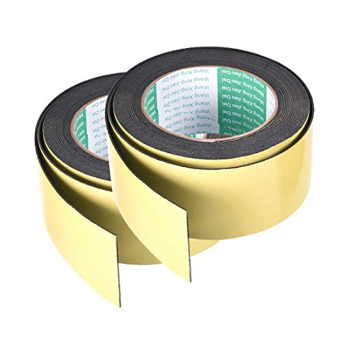 uxcell Sealing Foam Tape 50mm Wide 1mm Thick 5m/16.4ft Long, Self Adhesive Weather Strip for Window Door Insulation, Pack of 2 - size: 50mmx1mmx5m