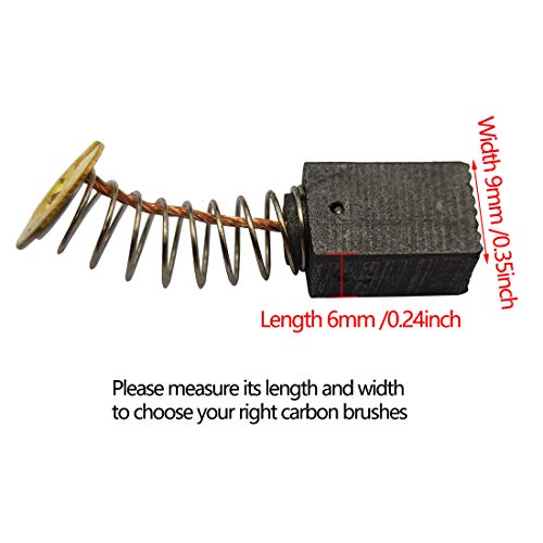 30 Pack Electric Motor Carbon Brushes Self Stop 411# for Replacement Repair Power Tool Part 6x9 x14mm, for Angle Grinders, Electric Hammer Drills, Circular Saws - size: 411#
