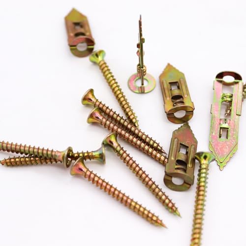 Self Drilling Drywall Anchor Kit 160PCS - Carbon Steel Zinc Plated Expansion Anchors with Self Tapping Screws AXK - size: 160PCS--2 Sizes Kit