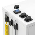 6-Pack Magnetic Cable Clips with Detachable Magnetic Base, Auto Dock Cable Organizer, Self-Adhesive Cord Holder for Round & Flat Cables, One-Hand Cable Management for Desk, Car, Office - size: 6 Pack