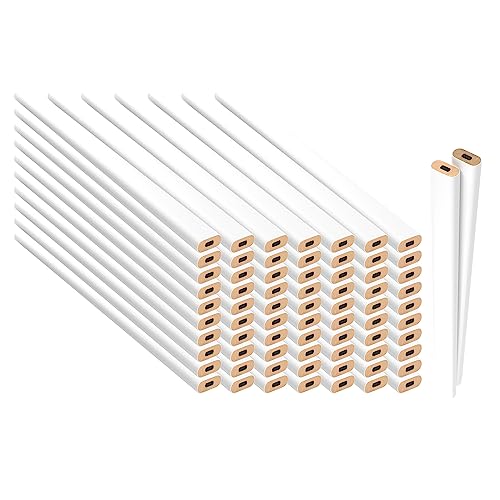 GRAPHITE Hard Lead Carpenter Pencils Bulk - (72) Pieces Lumber Wooden Pencil #2 (HB) - White - color: White, size: 72 Count (Pack of 1)