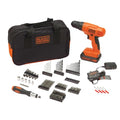 BLACK+DECKER 20V MAX* POWERCONNECT Cordless Drill Driver Kit with Drill Bit Set and Sockets, 100 pc. Tool Kit for Home, Battery and Charger Included, Orange (BDC120VA100)