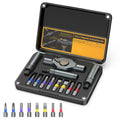 KeeKit Ratchet Screwdriver Set, Detachable Handle, Magnetic Tips, Mini Size