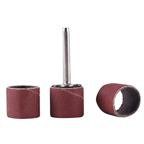 Premium #600 Grit Drum Sanding Sandpaper Bands Sleeves with Mandrel for Professional Woodworking and Craft Polishing Kit, Multifunctional Accessory (Large Sandpaper Circle 600 - size: Large sandpaper circle 600 grit
