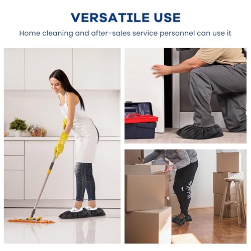 1000 Pack Disposable Shoe Covers, X-Large Non Slip Shoe Booties for Indoors, Non-Woven Boot Covers for Home Guests, Cleaning Crews, Contractors, Real Estate, Open House Floor Protection(500 Pairs)