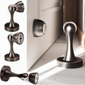 Solid Mental Magnetic Door Stop, Wall Mounted, Oil Rubbed Bronze, 4 PCS - color: 4 PCS Oil Rubbed Bronze