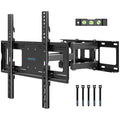 BONTEC Full Motion TV Wall Mountfor 23-70 Inch TVs, Swivel Tilt Dual Arms - size: 23-70 Inch
