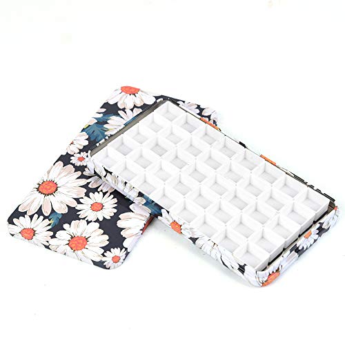 qianshan 40Pcs Empty Half Pans Watercolor Tin Palette with Magnetic Stripe - color: Daisy